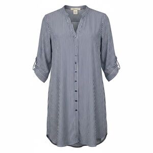 Nwt large Passport women’s long sleeves button down gray dress